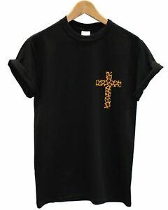 White Cross Clothing Logo - Leopard Cross Logo T Shirt Indie Hipster Brand Apparel Indie Shop ...