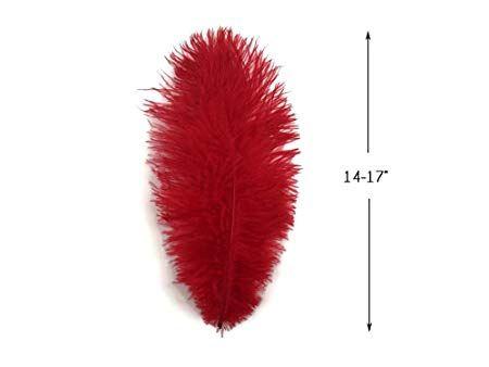 Red Ostrich Logo - Ostrich Feathers, 14 17 Red Ostrich Drabs Feathers