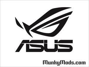 Asus ROG Logo - Asus ROG with Text Computer PC Case Window Applique Vinyl Decal ...