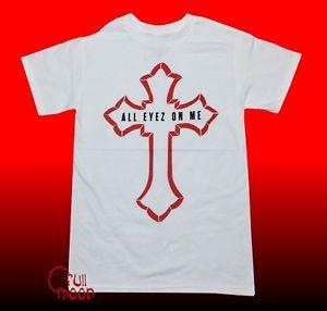 White Cross Clothing Logo - New 2Pac All Eyez On Me White Cross 2 Pac 90s Rap Vintage T Shirt