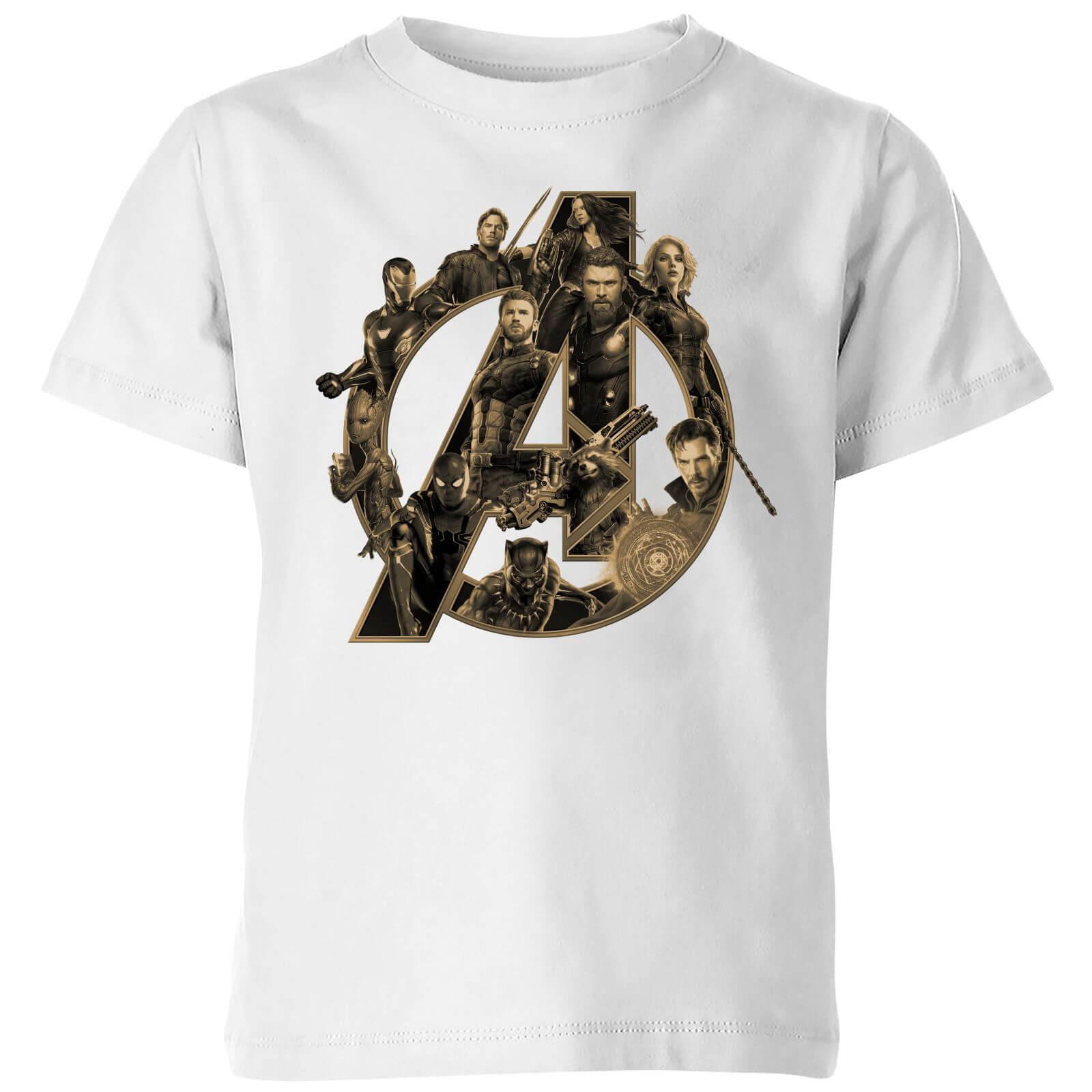 White Cross Clothing Logo - Marvel Avengers Infinity War Avengers Logo Kids' T-Shirt - White ...