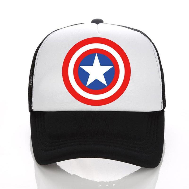 Blank Shield Logo - Captain America Shield Logo Baseball Caps Mesh Cap Free Custom ...