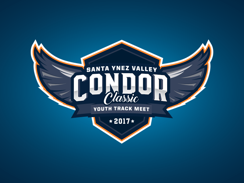 Blue Condor Logo - Condor Classic Track Meet Logo by Gavin Simpson | Dribbble | Dribbble