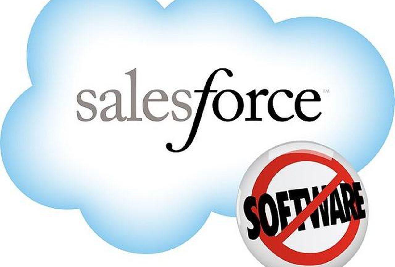 Salesforce Cloud Logo - Salesforce No Software, We Mean No 'Legacy' Software