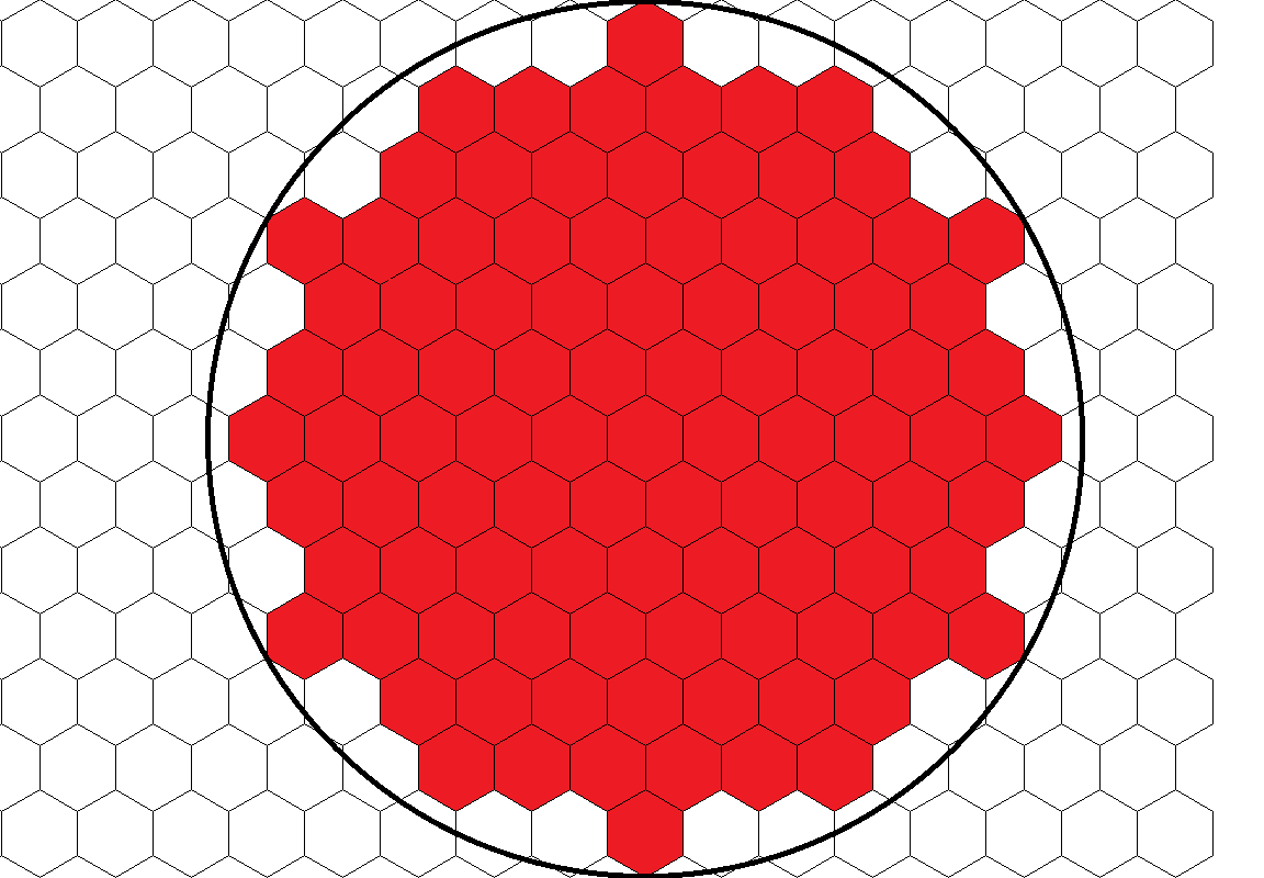 Hexagon Circle Logo - geometry - Hexagon packing in a circle - Mathematics Stack Exchange