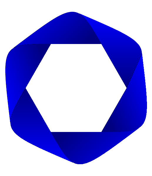 Hexagon Circle Logo - tikz pgf - Logo hexagon in the form of a ribbon - TeX - LaTeX Stack ...