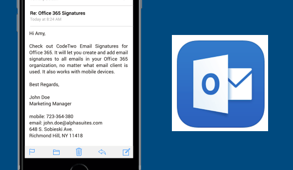Outlook Phone Logo - How to set up an email signature in Outlook for iOS