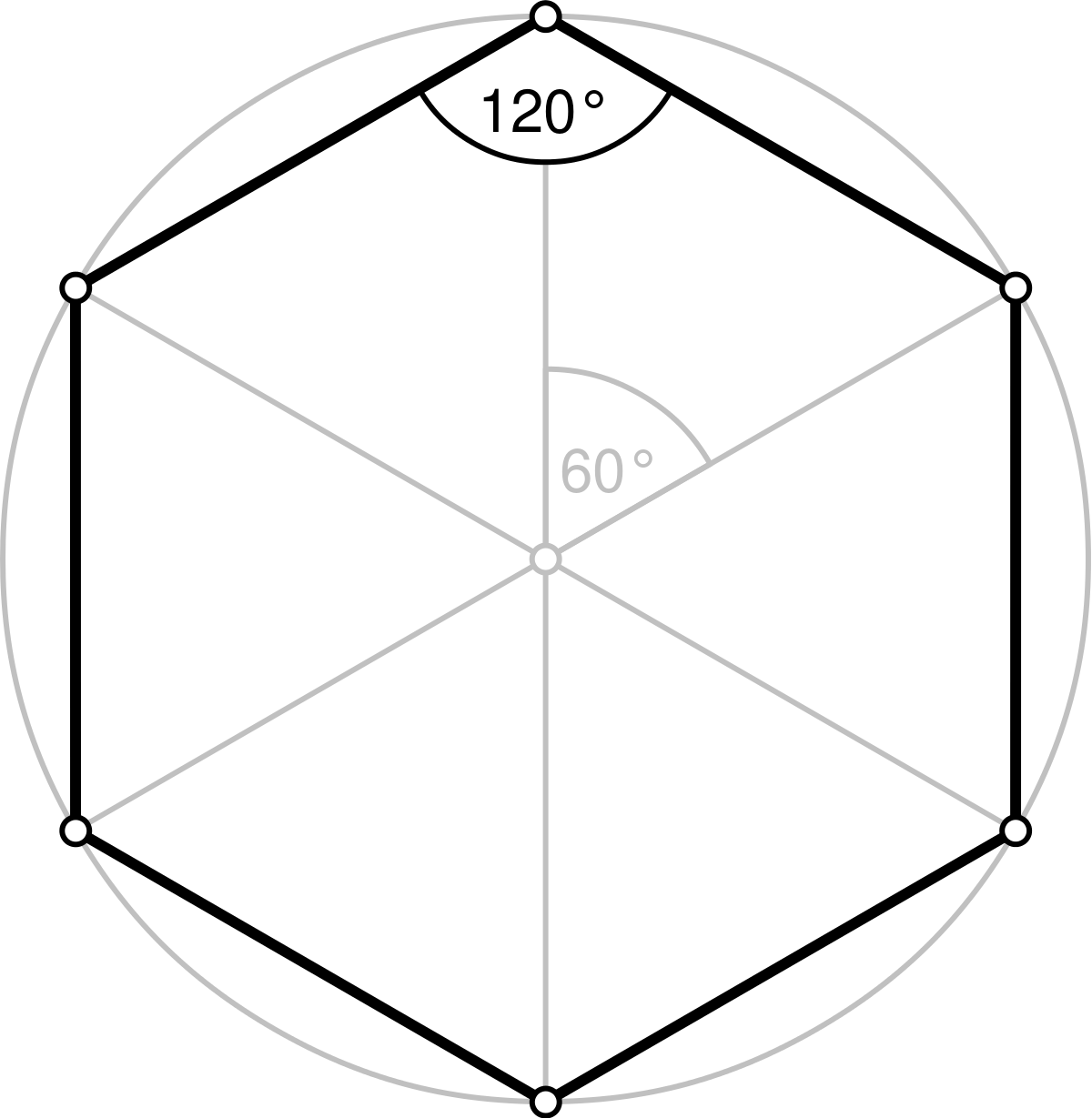 Black Hexagon Circle Logo - Hexagon