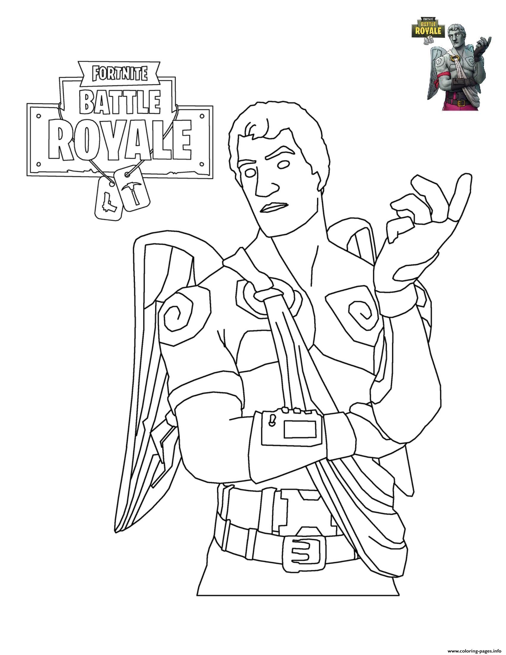 Coloring Fortnite Battle Royale Logo - Fortnite Battle Royale Character 6 Coloring Pages Printable