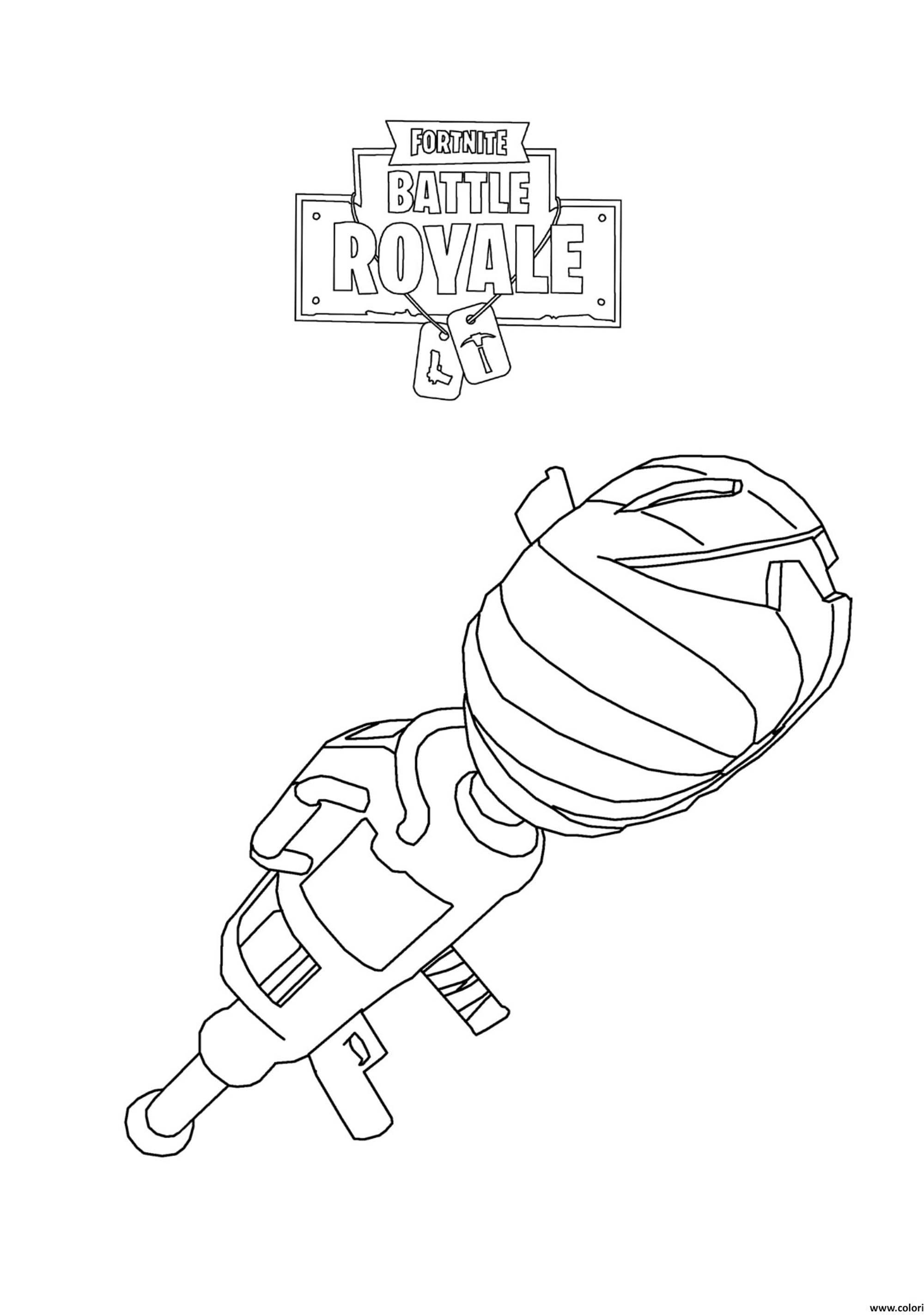 Coloring Fortnite Battle Royale Logo - Fortnite Battle Royale : Rocket Launcher - Fortnite Battle Royale ...