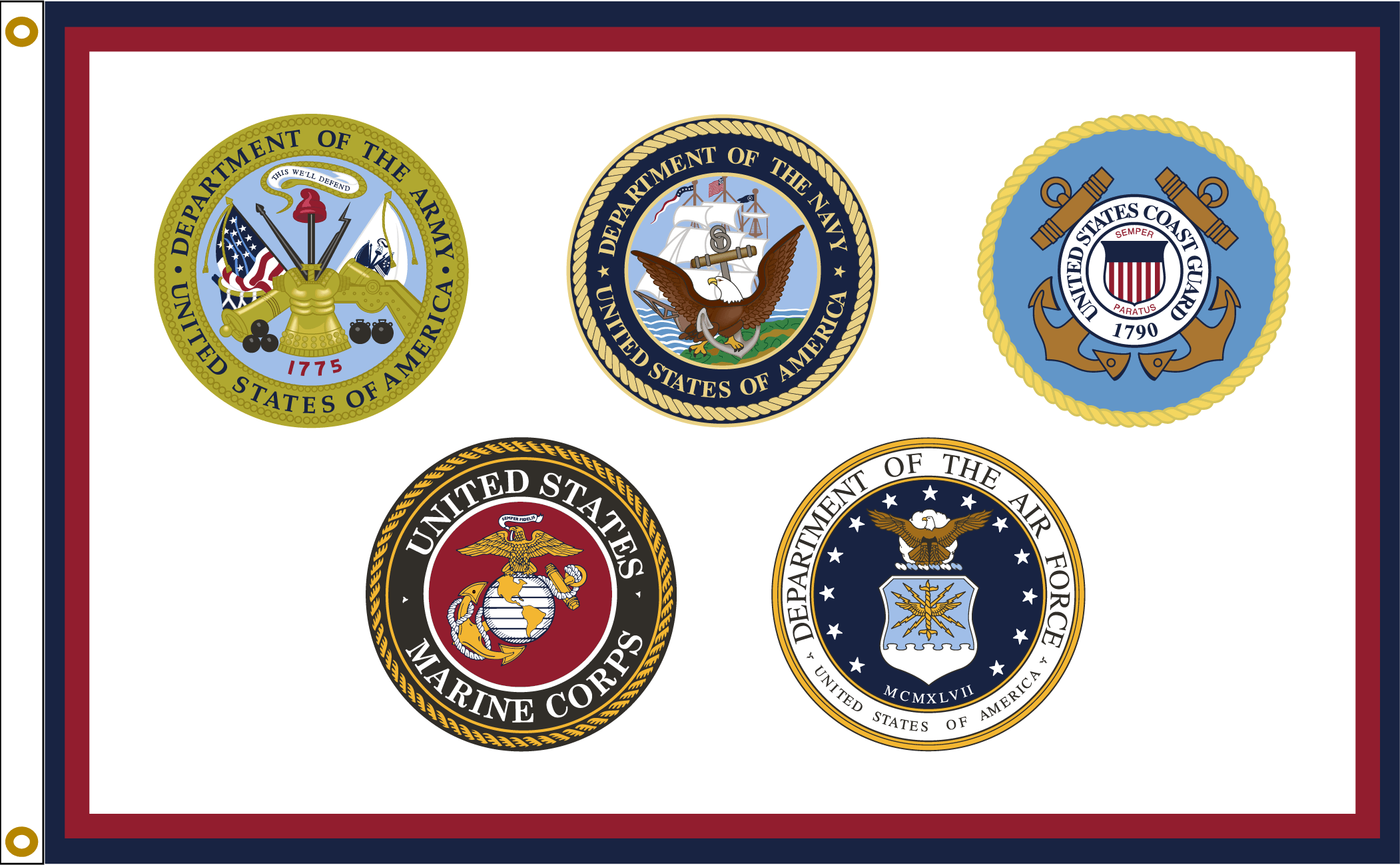 Armed Forces Logo - U.S. Armed Forces' Wine Flags