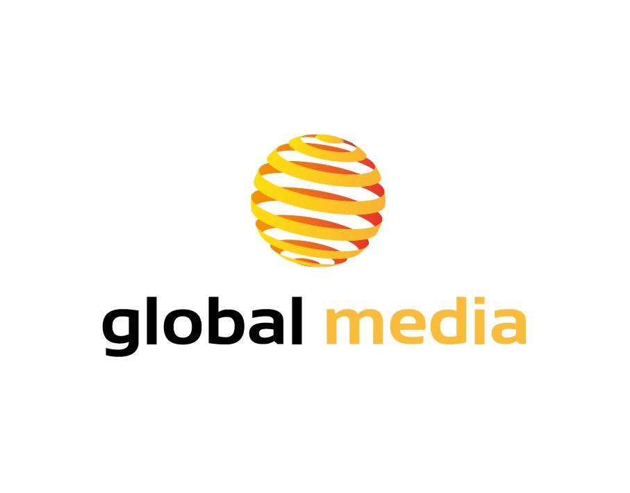 Orange Circle It Logo - Global Media Logo - Orange Striped Orb - FreeLogoVector