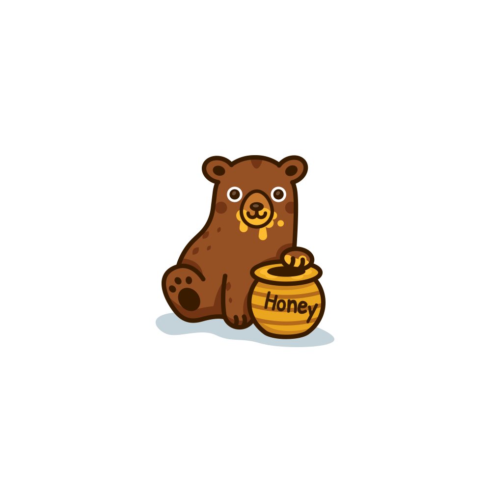 Bear Logo - For Sale: Honey Bear Logo Design | Logo Cowboy