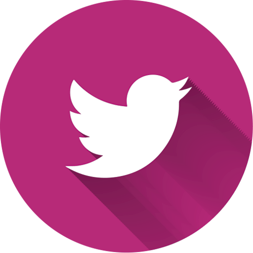 Pink and Purple Twitter Logo - Social, twitter icon