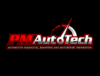 Automotive Tech Logo - PM AutoTech logo design