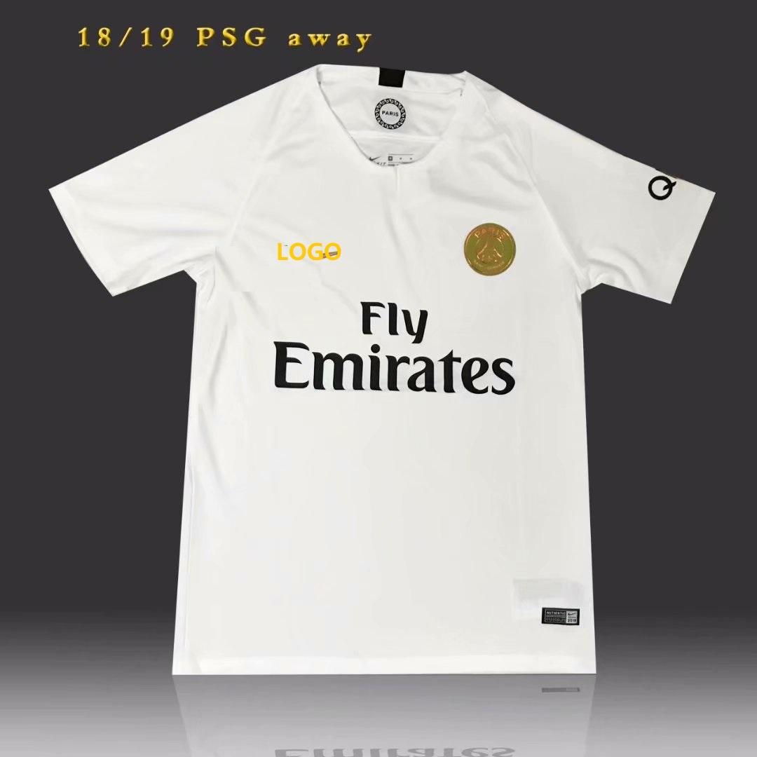 Quality Gold Logo - 18-19 PSG white Soccer Jersey-Thai Quality Gold Logo Football Shirt ...