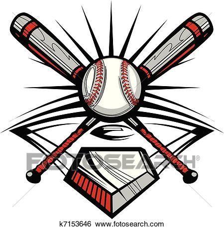 Baseball Crossed Bats Logo - Baseball or Softball Crossed Bats w Clip Art | baseball T-shirt ...