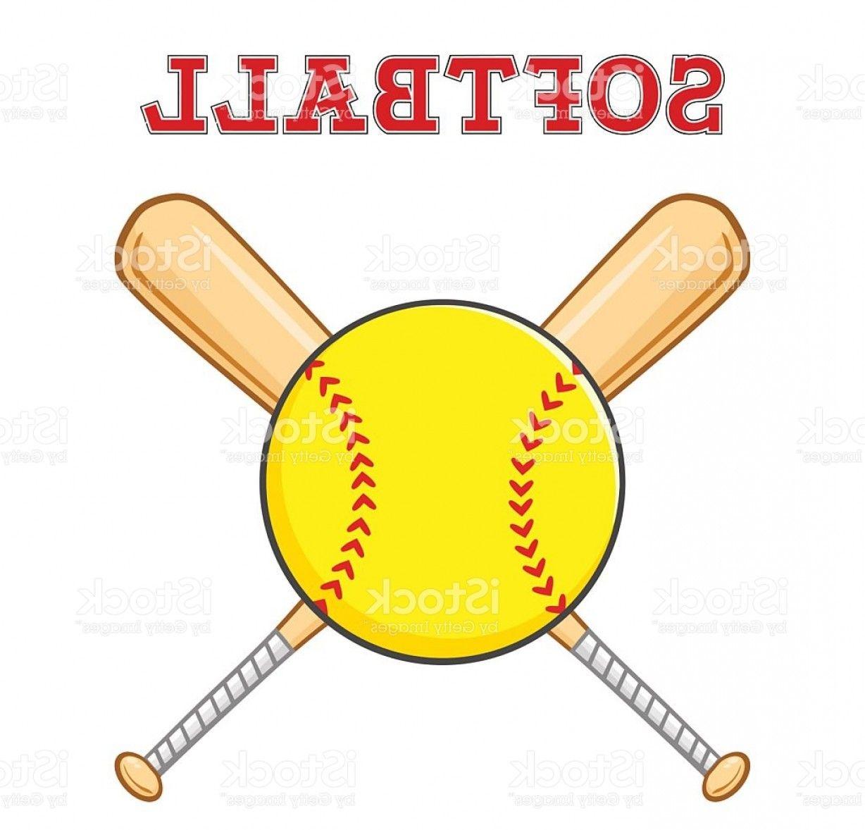 Baseball Crossed Bats Logo - Softball Over Crossed Bats Logo With Text Gm | ARENAWP