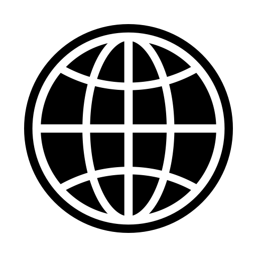 Black Web Logo - world Glyph Black Icon