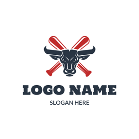 Baseball Crossed Bats Logo - Free Baseball Logo Designs | DesignEvo Logo Maker