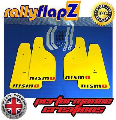 Black N Red and Yellow Logo - RALLYFLAPZ FOR NISSAN JUKE NISMO Pre Facelift Mud Flaps Qty x 4