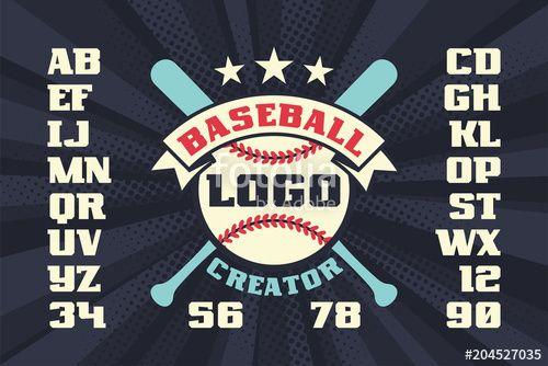 Baseball Crossed Bats Logo - Baseball logo creator with stars, crossed bats