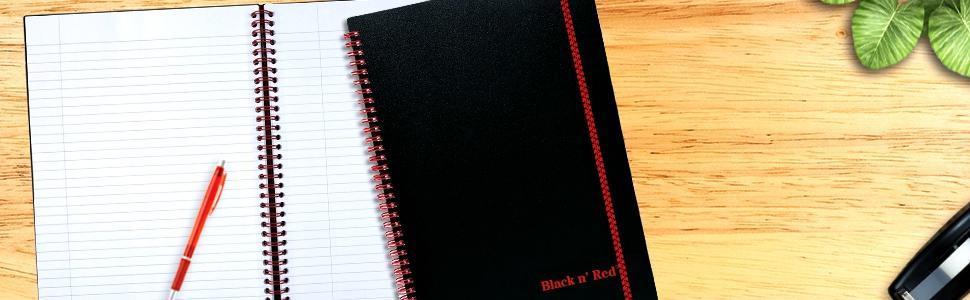 Black N Red and Yellow Logo - Amazon.com : CASE OF 6 Black n' Red Twin Wirebound Notebook, Poly ...