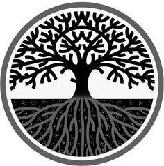 Black Tree with Roots Logo - LogoDix