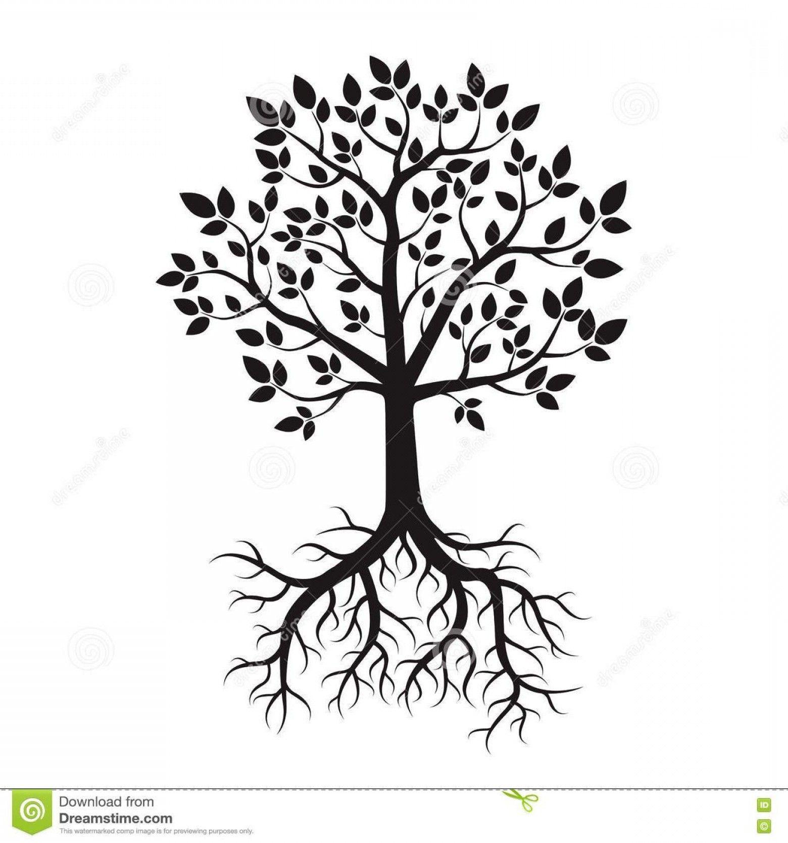 Black and White Tree with Roots Logo - Best Free Tree Roots Logo Vector Images | SOIDERGI