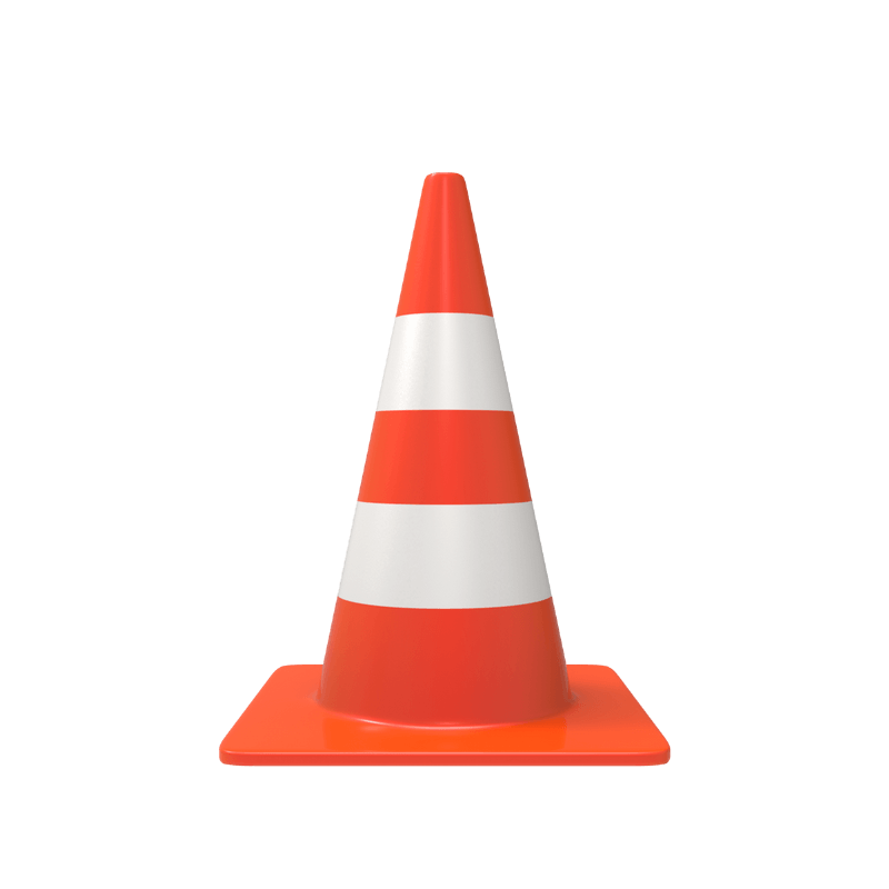 Construction Cone Logo - 3D Traffic Cone [PNG] Vector Free Download