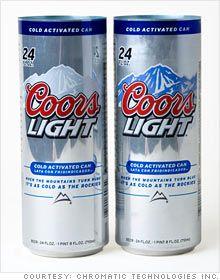Coors Light Mountain Beer Logo - How Chromatic's ink makes Coors' beer labels change color - Jul. 13 ...