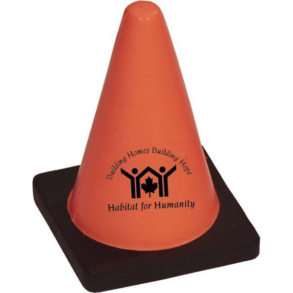 Construction Cone Logo - Construction Cone Stress Releiver with Custom Logo | InkHead.com