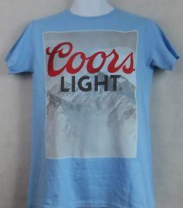 Blue Mountains Coors Light Logo - COORS LIGHT Beer Mens Tee Shirt T Shirt Blue Mountains Officially