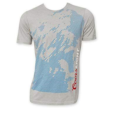 Blue Mountains Coors Light Logo - Coors Light Men's Grey Blue Mountains T-Shirt - Large: Amazon.co.uk ...