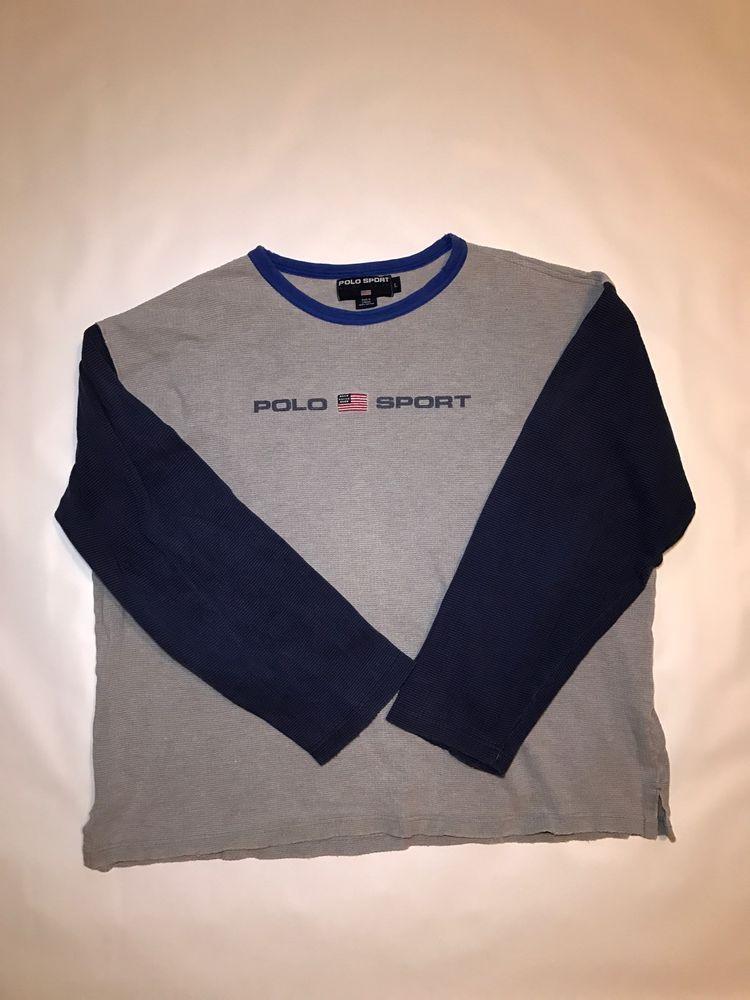 90s Clothing and Apparel Logo - Vintage Polo Sport Ralph Lauren Long sleeve T Shirt Spell Out Big ...