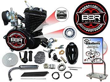 Bike Flying Horse Logo - 66/80cc Flying Horse Black Angle Fire Bicycle Engine Kits - 2 Stroke ...