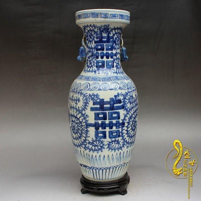 Famous Blue and White Logo - Jingdezhen porcelain famous blue and white hand painted double ...
