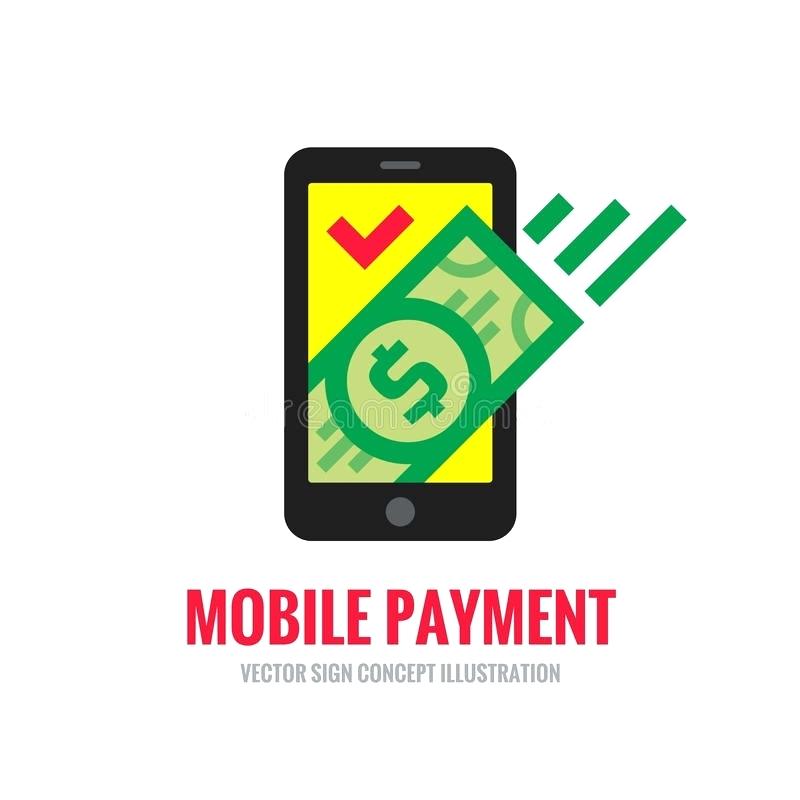 Flat Phone Logo - Mobile Phone Payment Icon In Flat Style Digital Money Dollar Vector ...