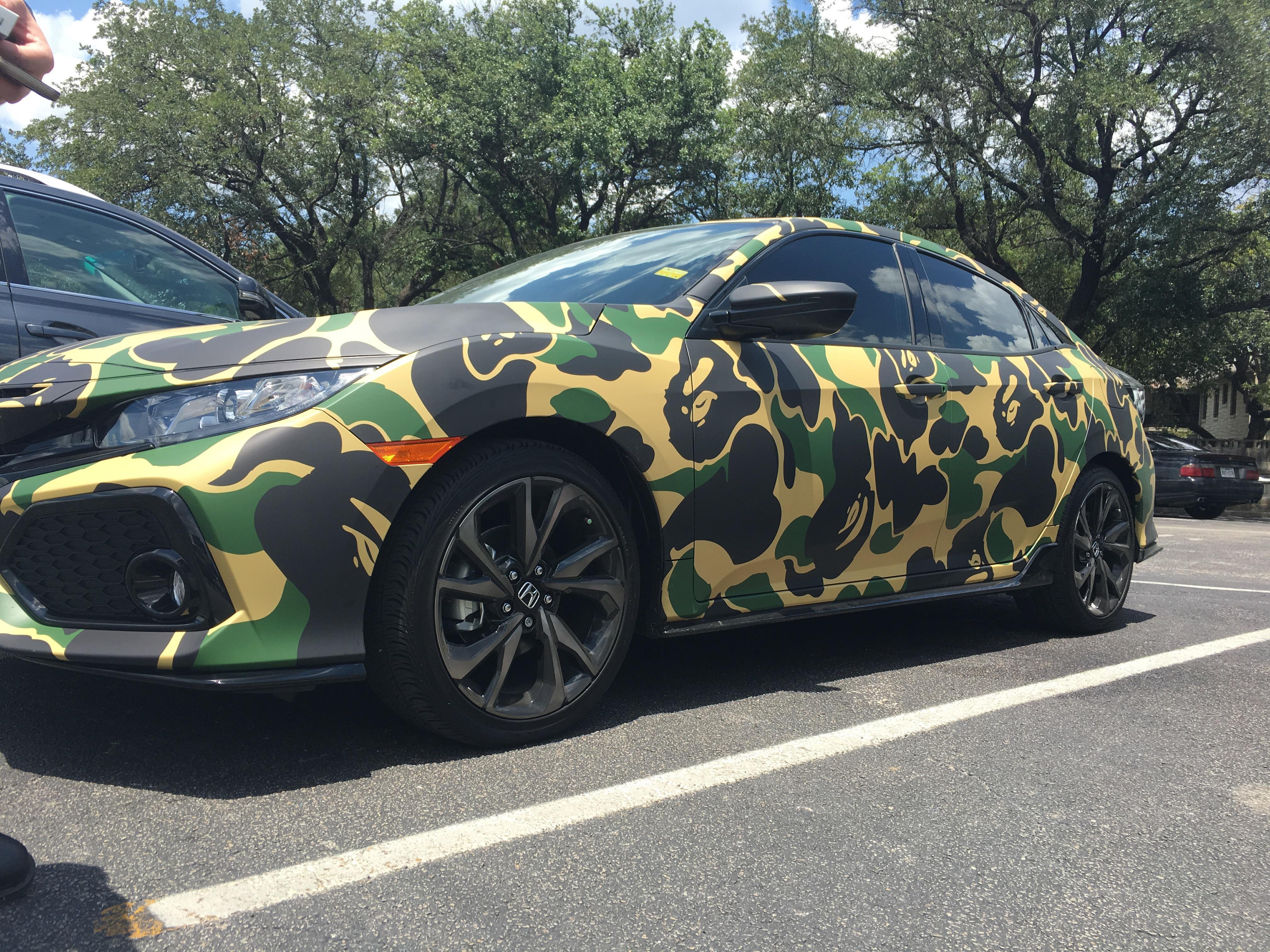 Camo Honda Logo - Camo Bape wrapped honda : ATBGE