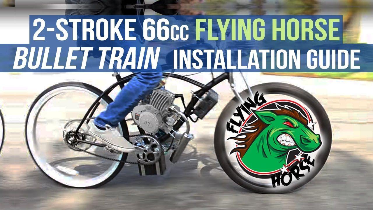 Bike Flying Horse Logo - How To Install a 2-Stroke 66cc 80cc BULLET TRAIN Engine Kit for ...