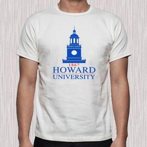 Famous Blue and White Logo - Howard University Famous Campus Logo Men's White T-Shirt Size S to ...