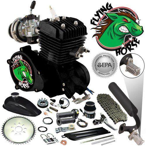 Flying Horse Motor Logo - Flying Horse 66/80cc EPA Approved Black Angle Fire 2-Stroke Bicycle ...