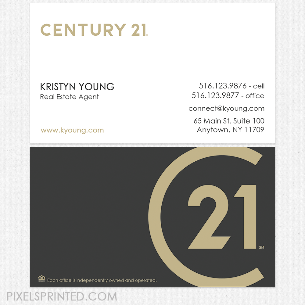 Century Real Estate Logo - new Century 21 logo cards, Century 21 business cards, real estate