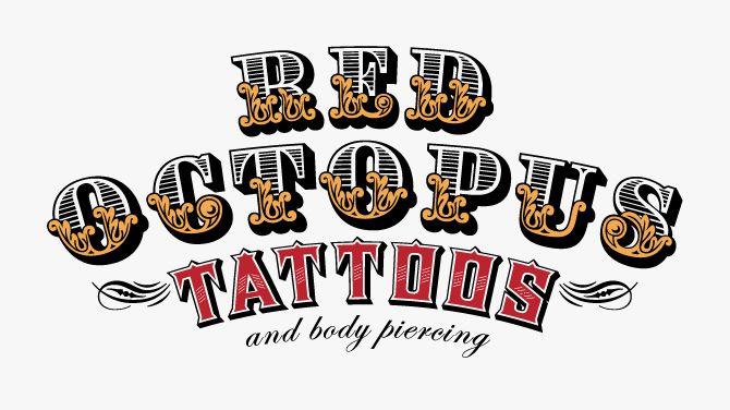 Red Octopus Logo - Red Octopus Tattoos - Grafik Fire
