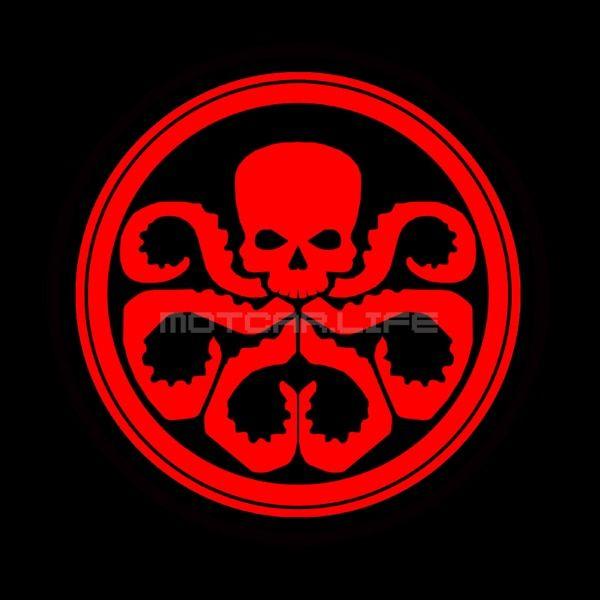Red Ghost Logo - Car Door Welcome Light Projector Laser Hydra Red Skull Octopus Logo ...