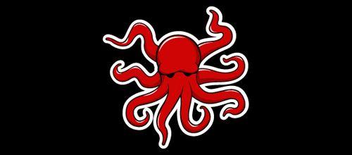 Red Octopus Logo - 30+ Eye-catching Designs of Octopus Logo | Naldz Graphics