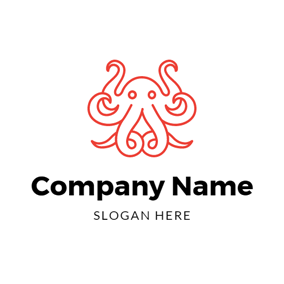 Red Octopus Logo - Free Octopus Logo Designs. DesignEvo Logo Maker
