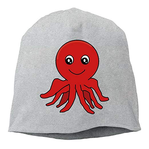 Red Octopus Logo - Amazon.com: Fashion Solid Color Red Octopus Logo Head Cap for Unisex ...