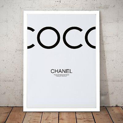 Channel Fashion Logo - COCO CHANEL FASHION Logo Brand Trend Icon Art Poster Print A3