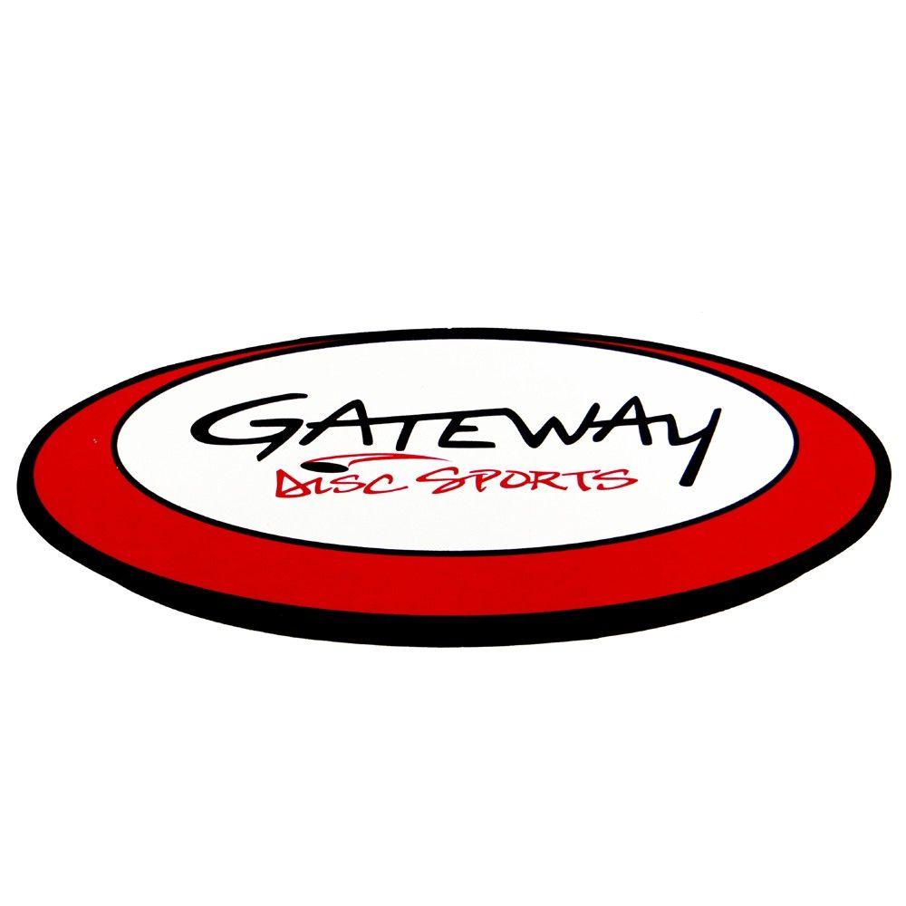 Red Oval Sports Logo - Gateway Disc Sports Red Oval Logo Disc Golf Sticker